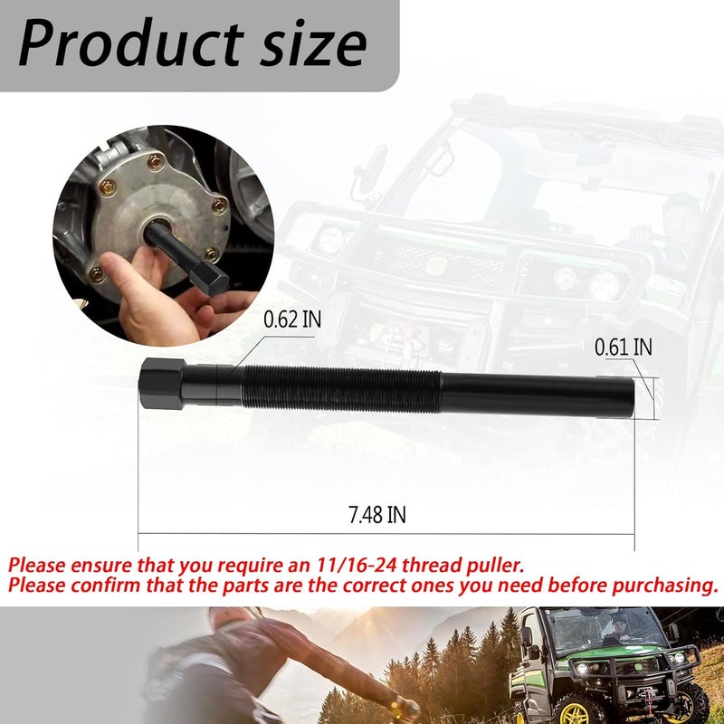 XTPTFABS Heavy Duty Primary Clutch Puller clutch removal tool (Thread 11/16-24) Compatible With John-Deere Gator 4x2 4x4 6x6 (Replace JDG11200 and PCP-20) - Image 3